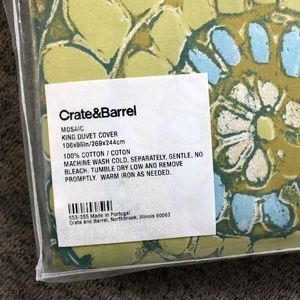 Brand New Crate & Barrel King Duvet (Mosaic)